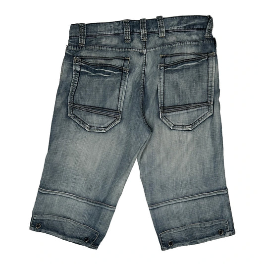 Private Member Denim Shorts - 34W 16L Light Wash Denim