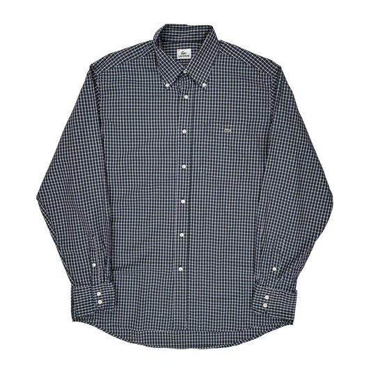Lacoste Checked Shirt - XL Blue Cotton