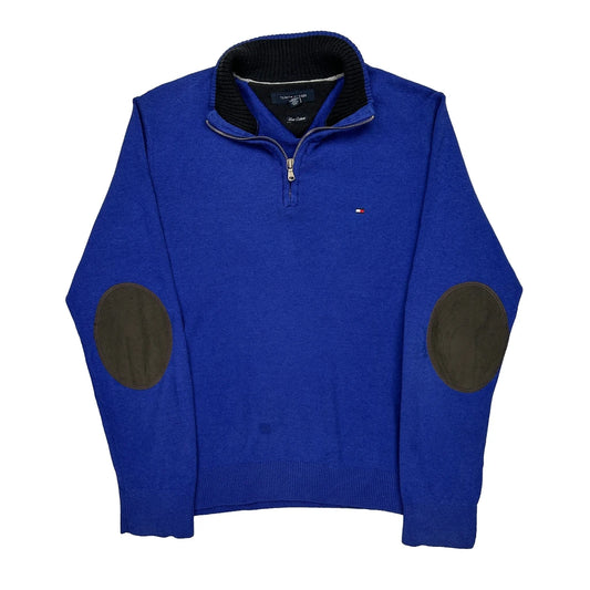 Tommy Hilfiger 1/4 Zip - Large Blue Cotton