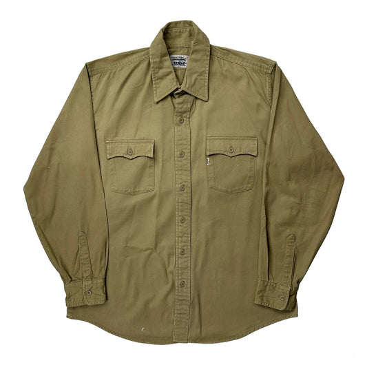 Levis Denim Shirt - Large Khaki Cotton