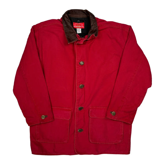 Marlboro Hunting Barn Jacket - Medium Red Cotton