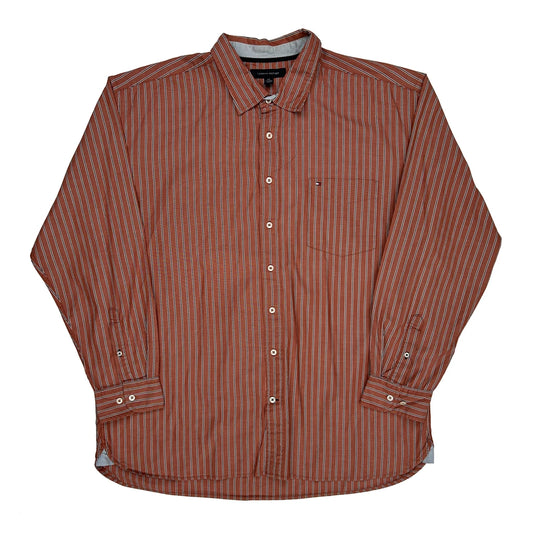 Tommy Hilfiger Striped Shirt - 2XL Red Cotton