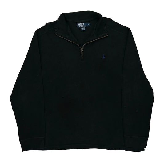 Polo By Ralph Lauren 1/4 Zip - XL Black Cotton