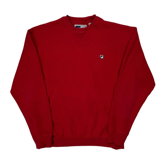 Fila Sweatshirt - Small Red Cotton