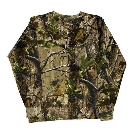 Ranger Camo Long Sleeve T-Shirt - Medium Camo Cotton Blend