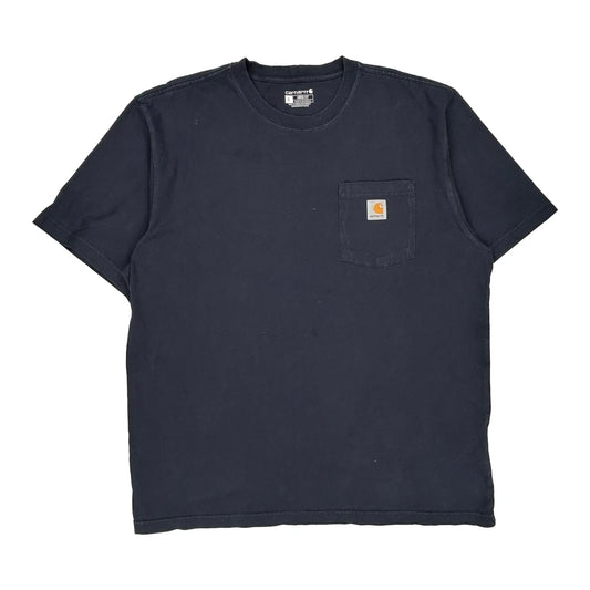Carhartt T-Shirt - Large Navy Cotton