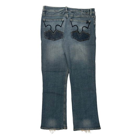 Unbranded Boot Cut Jeans - 33W 31L Blue Cotton Blend