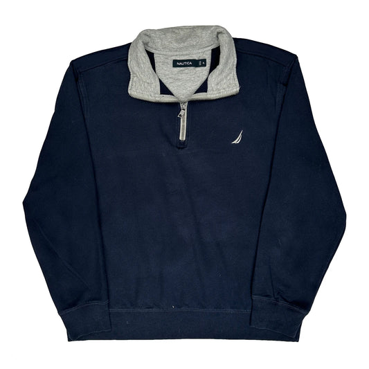 Nautica 1/4 Zip - XL Navy Cotton Blend