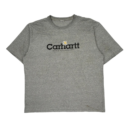 Carhartt T-Shirt - Large Grey Cotton