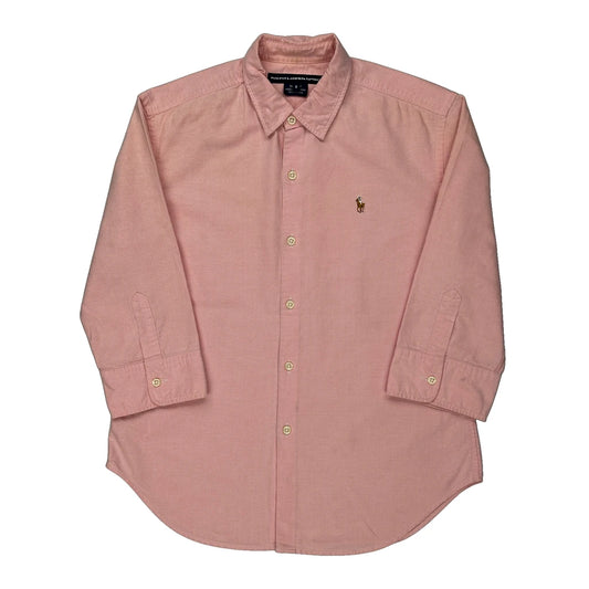 Age 8 Ralph Lauren Sport Shirt - Small Pink Cotton