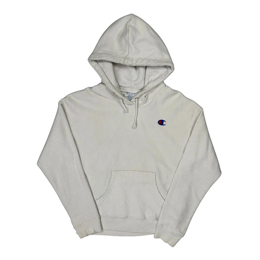 Reverse Weave Champion Hoodie - Small White Cotton