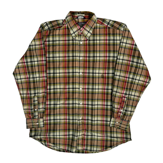 Vintage Nautica Checked Shirt - Large Multicoloured Cotton