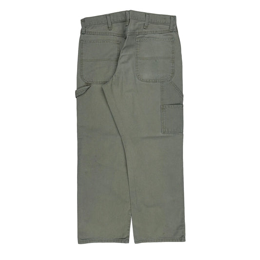 Wrangler Carpenter Trousers - 33W 30L Grey Cotton