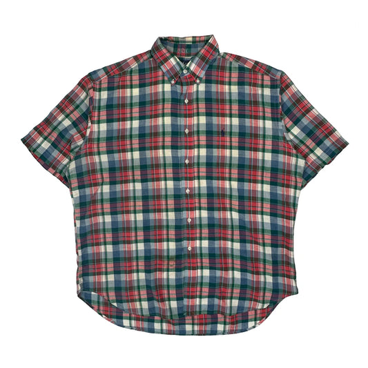 Ralph Lauren Checked Short Sleeve Shirt - XL Multicoloured Cotton