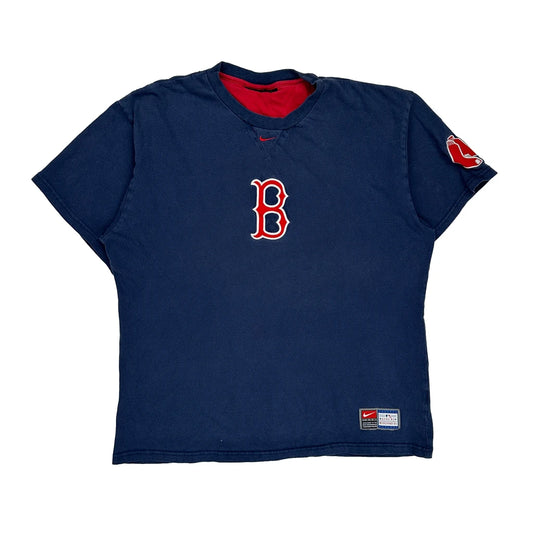 Boston Red Sox Nike Mlb T-Shirt - Large Blue Cotton