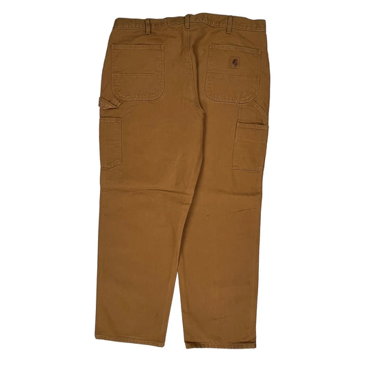Carhartt Double Knee Carpenter Trousers - 40W 32L Brown Cotton