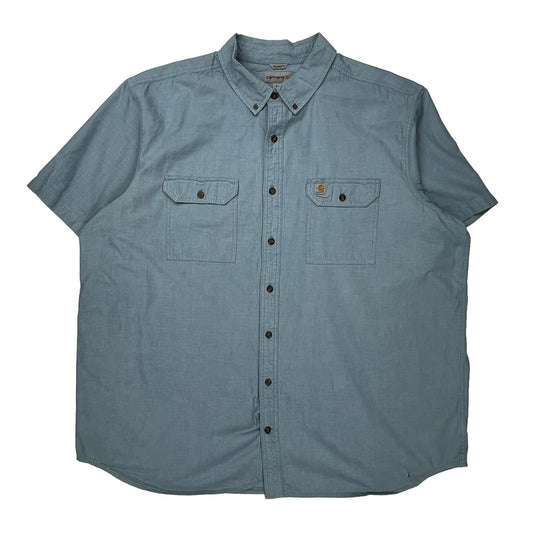 Carhartt Tall Short Sleeve Shirt - 3XL Blue Cotton
