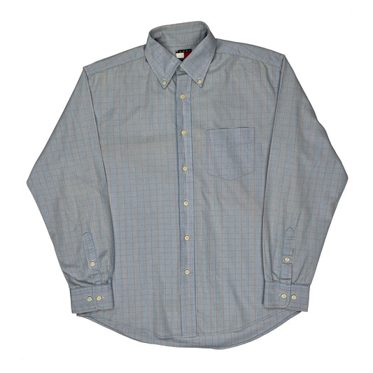 Tommy Hilfiger Checked Shirt - Medium Blue Cotton