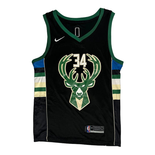 Milwaukee Bucks Nike Nba Jersey - Large Black Polyester