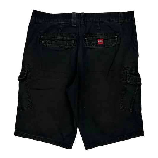 Ecko Unltd Cargo Shorts - 34W 10L Black Cotton