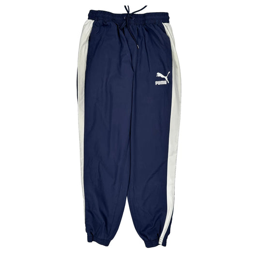 Puma Track Pants - Large Blue Polyester