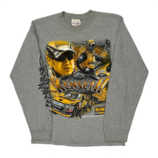 Dewalt Racing Chase Authentics Nascar Long Sleeve T-Shirt - Medium Grey Cotton Blend