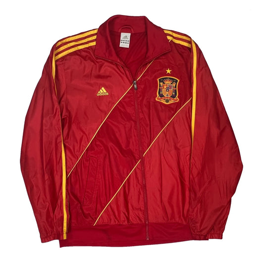 2012-13 Spain Adidas Football Track Jacket - Large Yellow Polyester