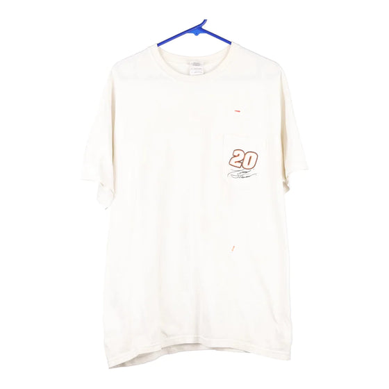 Vintage white Tony Stewart #20 Gildan T-Shirt - mens large