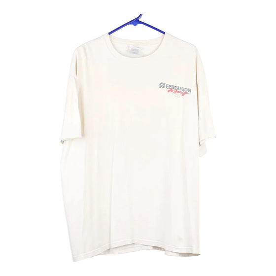 Vintage white Ferguson Racing Hanes T-Shirt - mens x-large