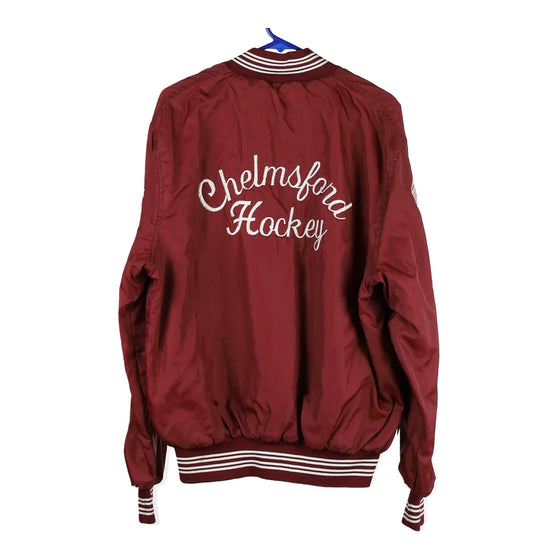 Vintage burgundy Chelmsford Hockey West Wind Varsity Jacket - mens x-large
