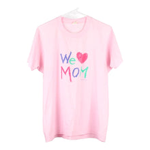  Vintage pink We Love Mom Screen Stars T-Shirt - womens medium