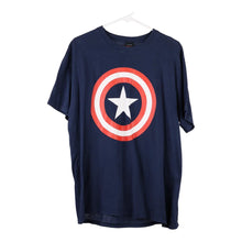  Vintage blue Captain America Marvel T-Shirt - mens large