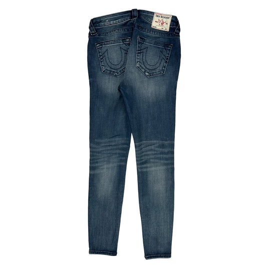 Vintage True Religion Skinny Jeans - 28W UK 8 Blue Denim