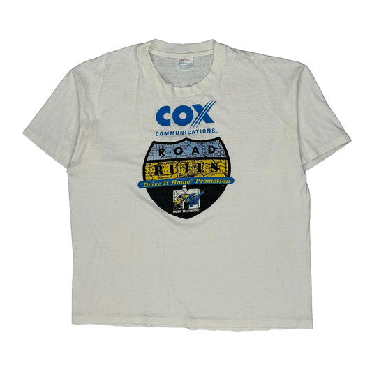 Mtv Hanes Graphic T-Shirt - XL White Cotton Blend