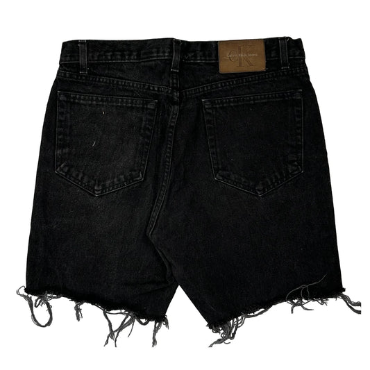 Calvin Klein Denim Shorts - 32W UK 14 Black Cotton