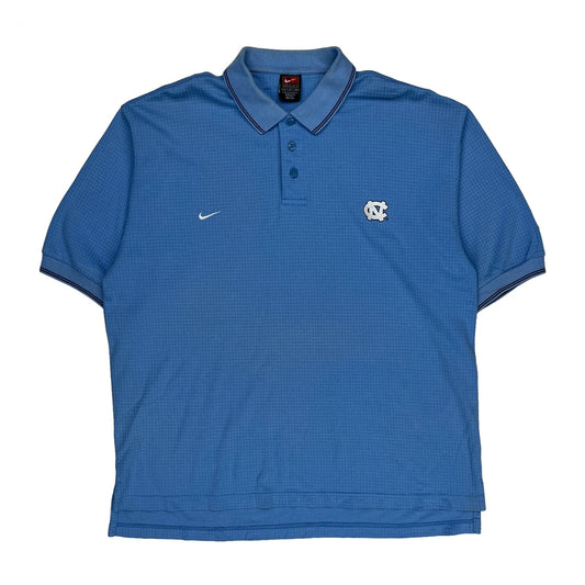 North Carolina Tar Heels Nike College Polo Shirt - Large Blue Polyester