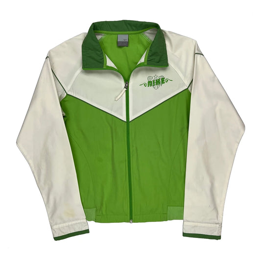 Nike Contrast Stitch Track Jacket - Large Green Polyester
