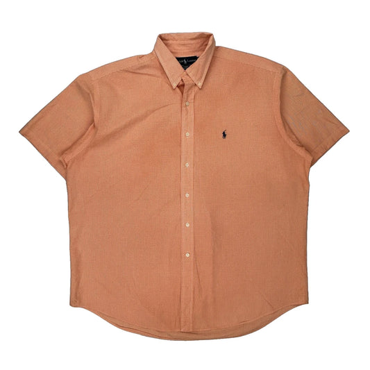 Blake Shirt Ralph Lauren Checked Short Sleeve Shirt - XL Orange Cotton