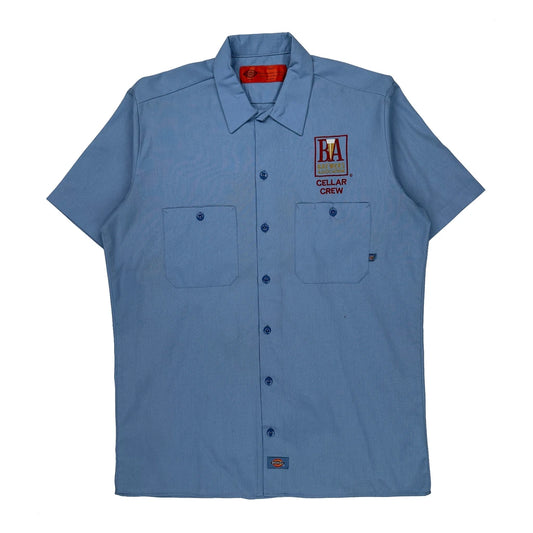 Cellar Crew Dickies Short Sleeve Shirt - Medium Blue Polyester Blend