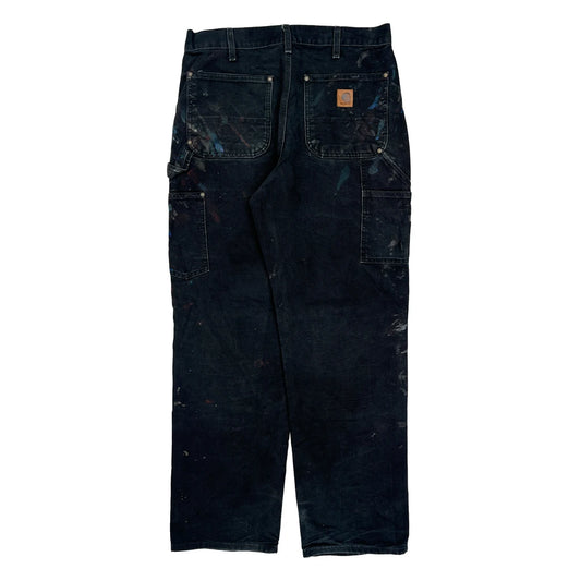 Carhartt Double Knee Carpenter Trousers - 31W 31L Black Cotton