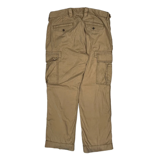 Polo By Ralph Lauren Cargo Trousers - 34W 32L Khaki Cotton