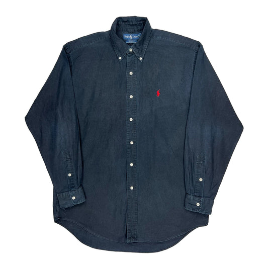 Ralph Lauren Shirt - Medium Navy Cotton