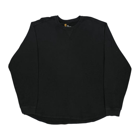 Carhartt Long Sleeve T-Shirt - 2XL Black Cotton