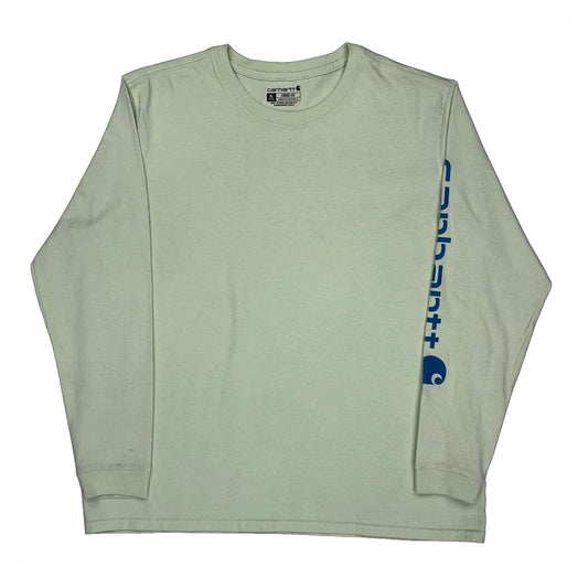 Carhartt Long Sleeve T-Shirt - XL Green Cotton