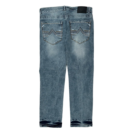 Retro Stitch Jeans - 32W 30L Blue Denim