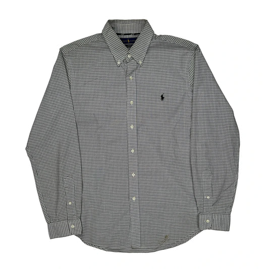Ralph Lauren Checked Shirt - Large Black & White Cotton