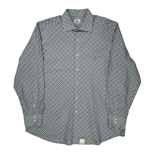 Lacoste Checked Shirt - 2XL Blue Cotton