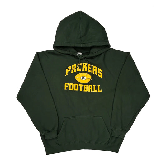 Vintage Packers Nfl Football Hoodie - XL Green Cotton