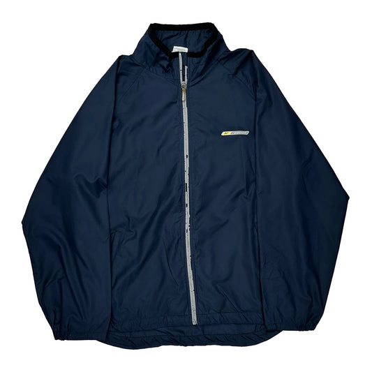 Reebok Windbreaker - Large Navy Polyester