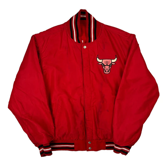 Vintage Chicago Bulls Jh Designs Reversible Graphic Varsity Jacket - Large Red Wool
